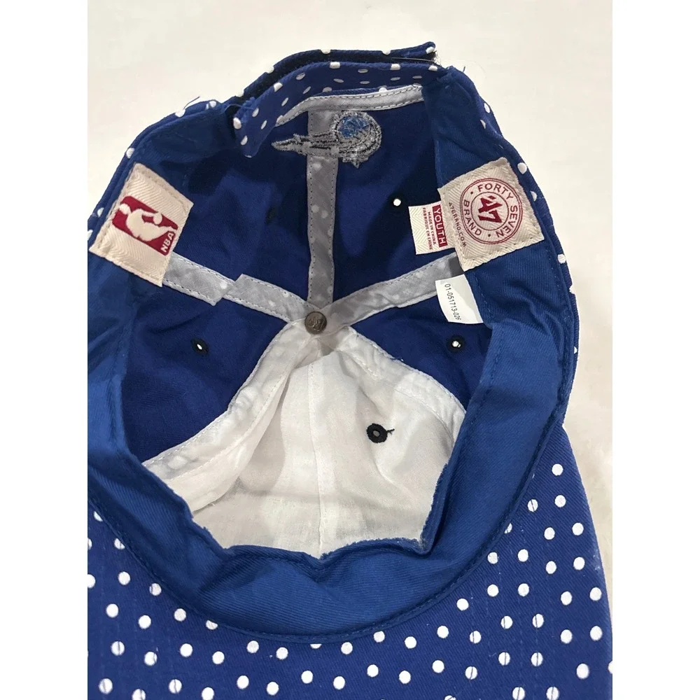 47 Brand Orlando Magic Youth Hat Blue White Polka Dot NBA Baseball Cap Adjustabl
